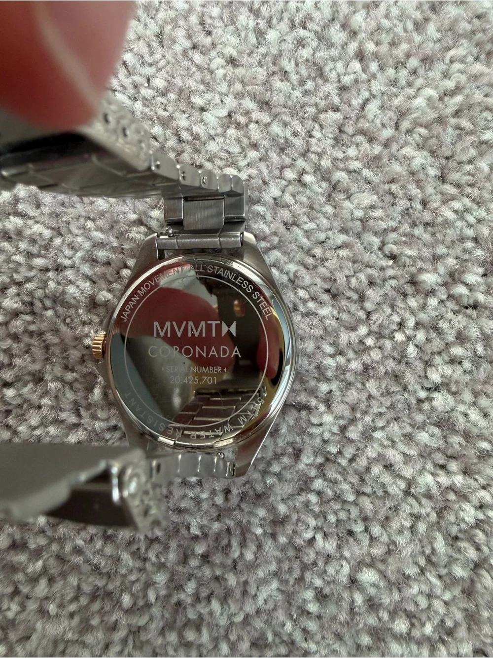 MVMT Coronada Watch – Silver & Rose Gold | White Dial | Extra Links Included